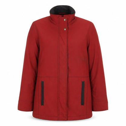 Berkertex Womens Red Parka Jacket Size 10 Zip - Size 10-12