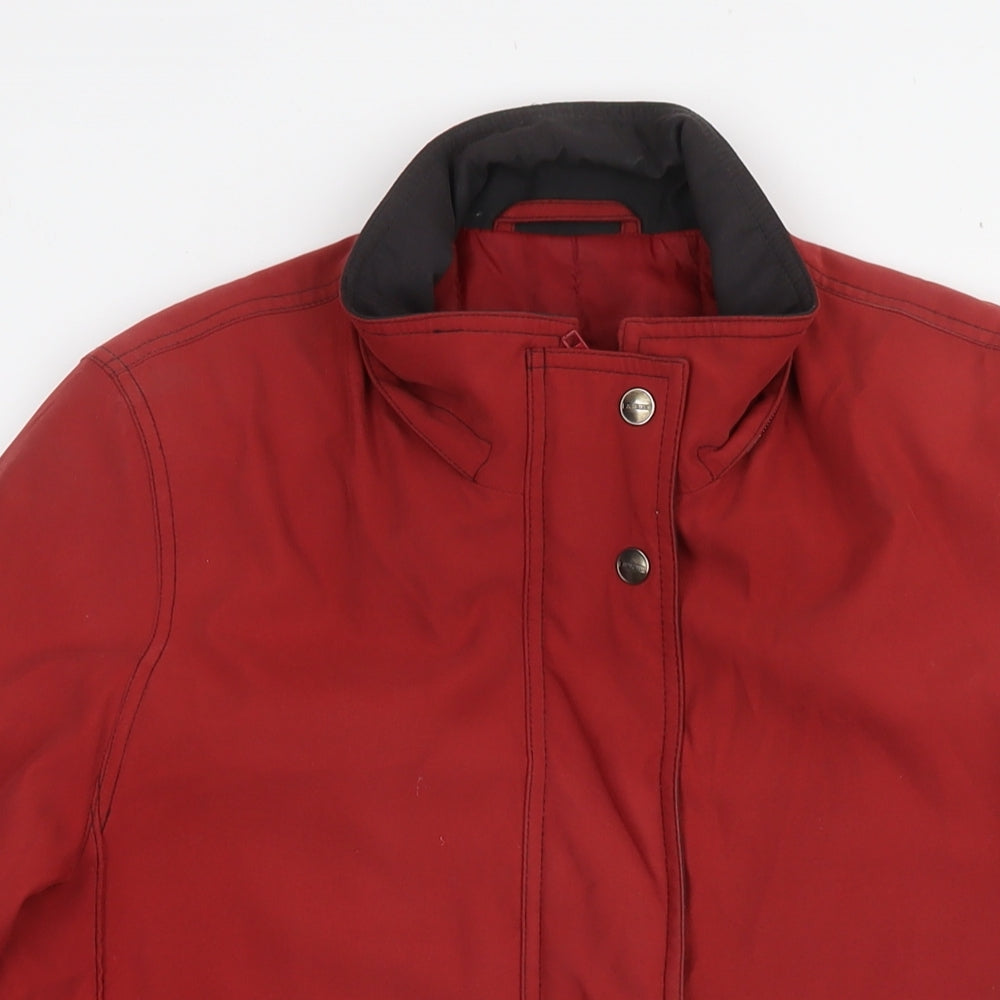 Berkertex Womens Red Parka Jacket Size 10 Zip - Size 10-12