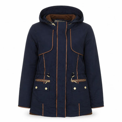 Principles Womens Blue Parka Jacket Size 10 Zip