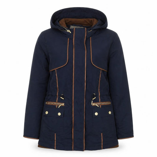 Principles Womens Blue Parka Jacket Size 10 Zip