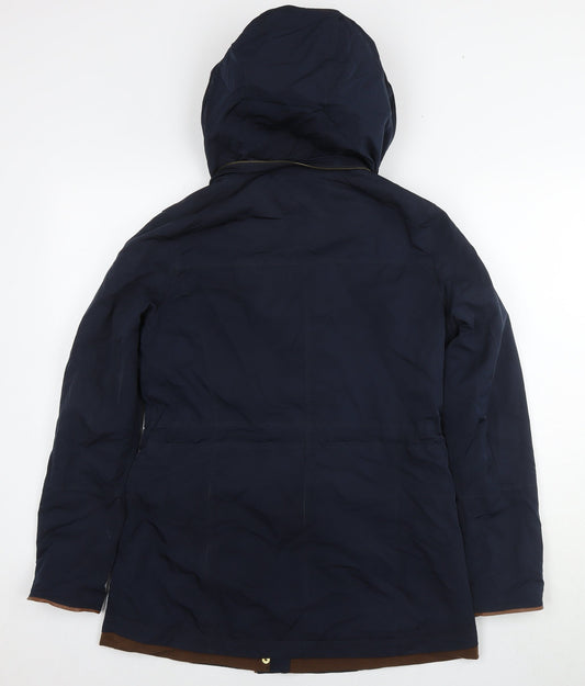 Principles Womens Blue Parka Jacket Size 10 Zip