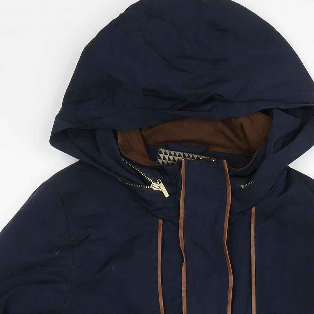 Principles Womens Blue Parka Jacket Size 10 Zip