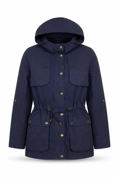 Vero Moda Womens Blue Parka Poncho Size S Zip