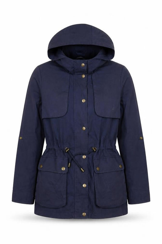 Vero Moda Womens Blue Parka Poncho Size S Zip