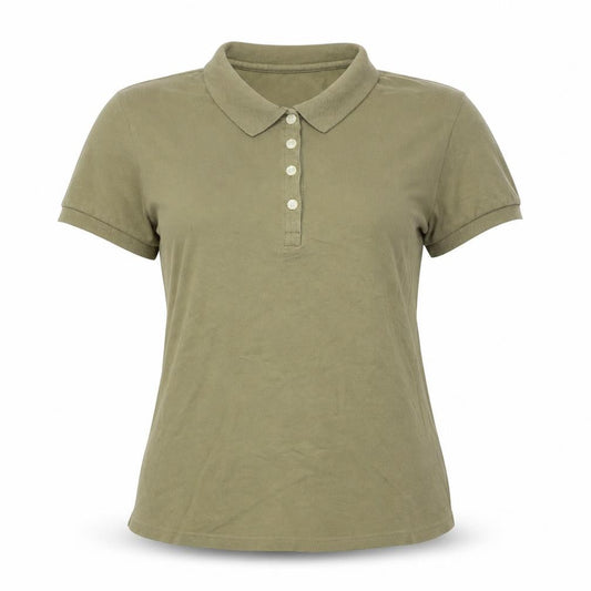 Womens UK Size L Gap Green Basic Polo