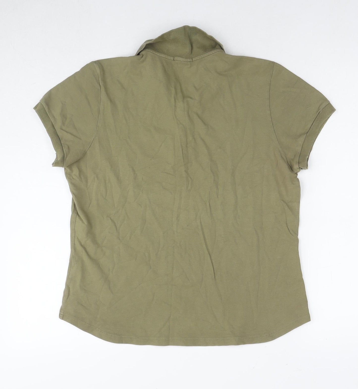 Womens UK Size L Gap Green Basic Polo