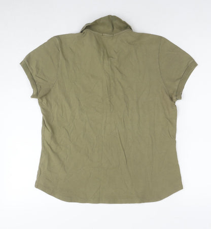 Womens UK Size L Gap Green Basic Polo