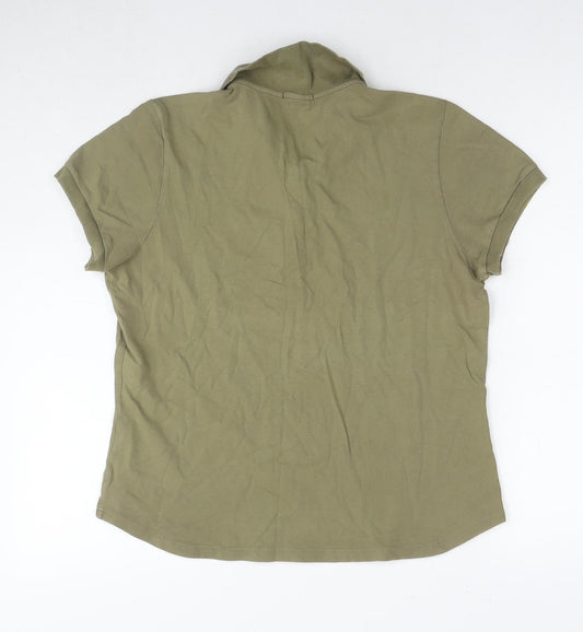 Womens UK Size L Gap Green Basic Polo