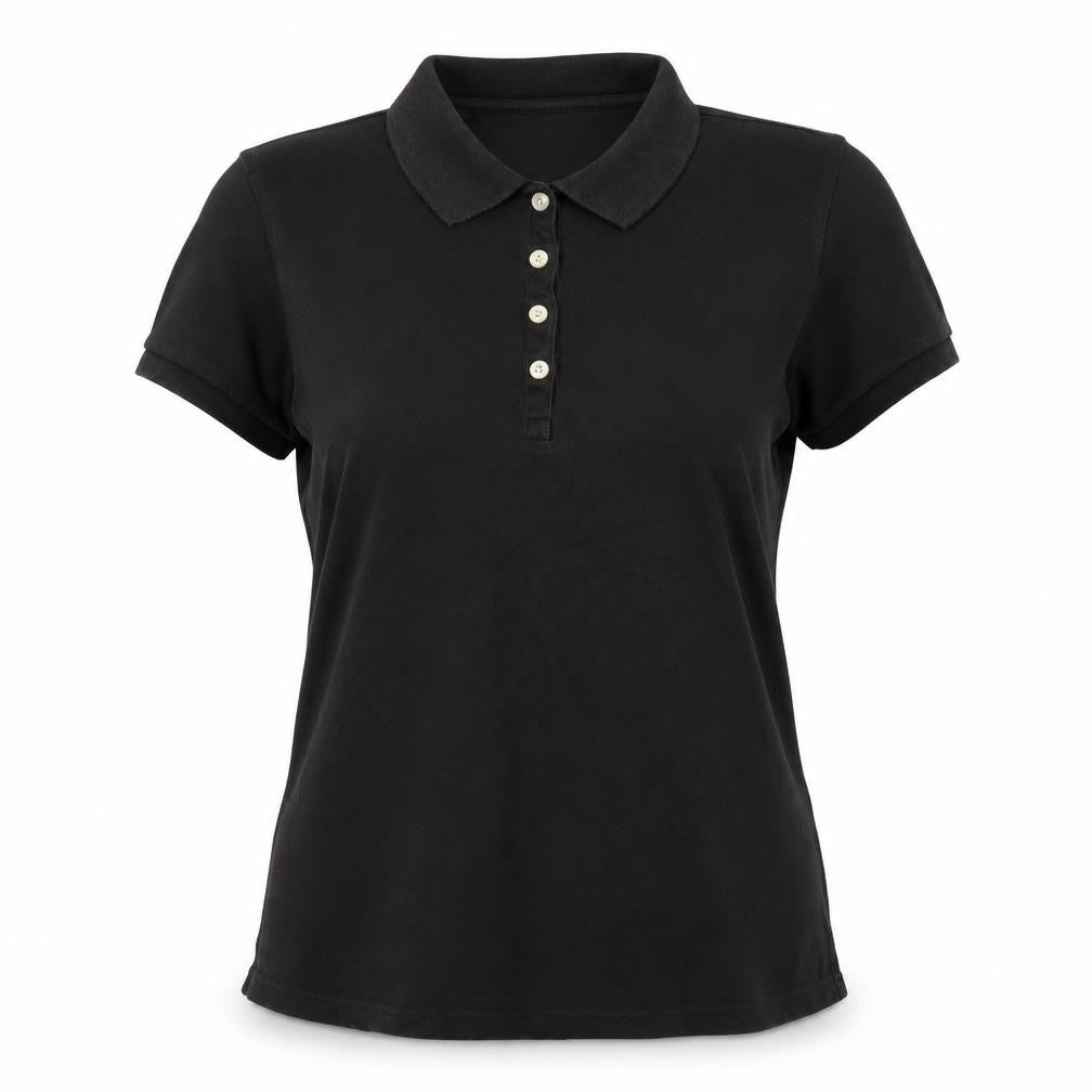 Womens UK Size L Gap Black Basic Polo