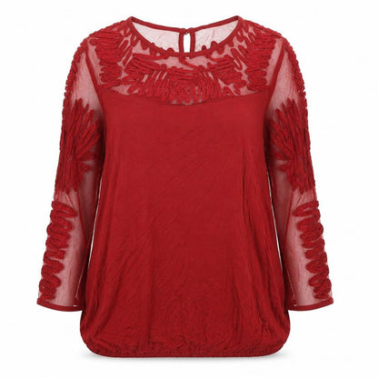 Womens UK Size 12 NEXT Red Basic Blouse