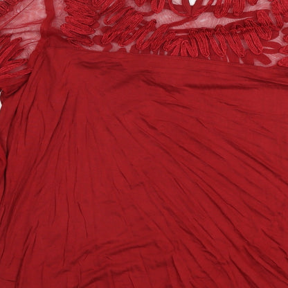 Womens UK Size 12 NEXT Red Basic Blouse