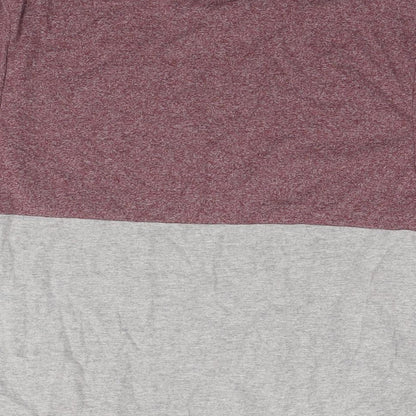 Topman Mens Red Cotton T-Shirt Size M Round Neck