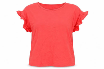 Womens UK Size M Zara Red Basic T-Shirt