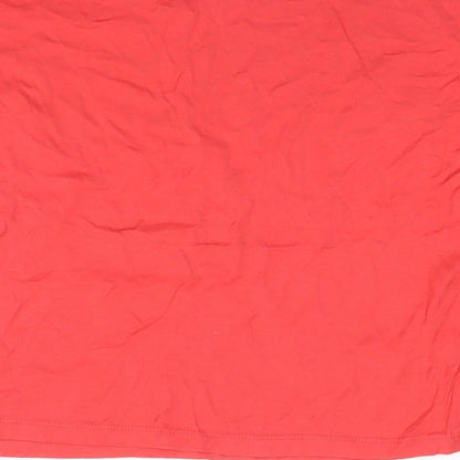 Womens UK Size M Zara Red Basic T-Shirt
