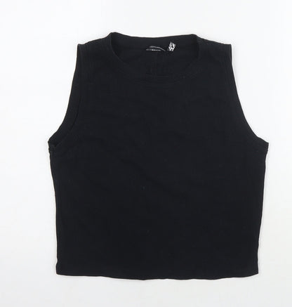 Womens UK Size 14 ASOS Black Cropped Tank