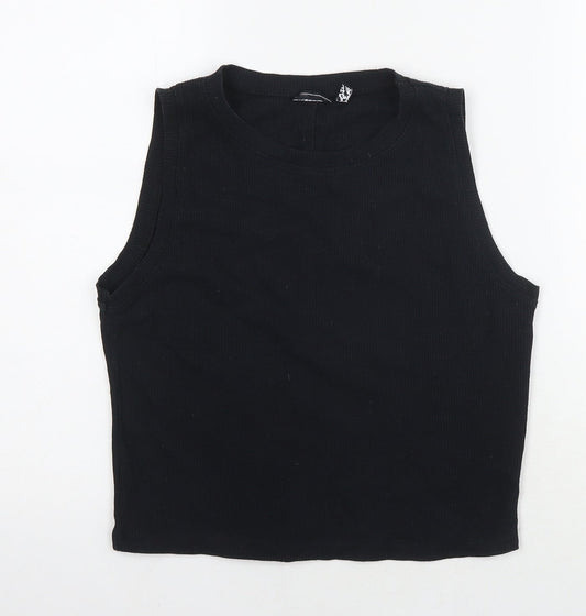 Womens UK Size 14 ASOS Black Cropped Tank