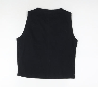 Womens UK Size 14 ASOS Black Cropped Tank