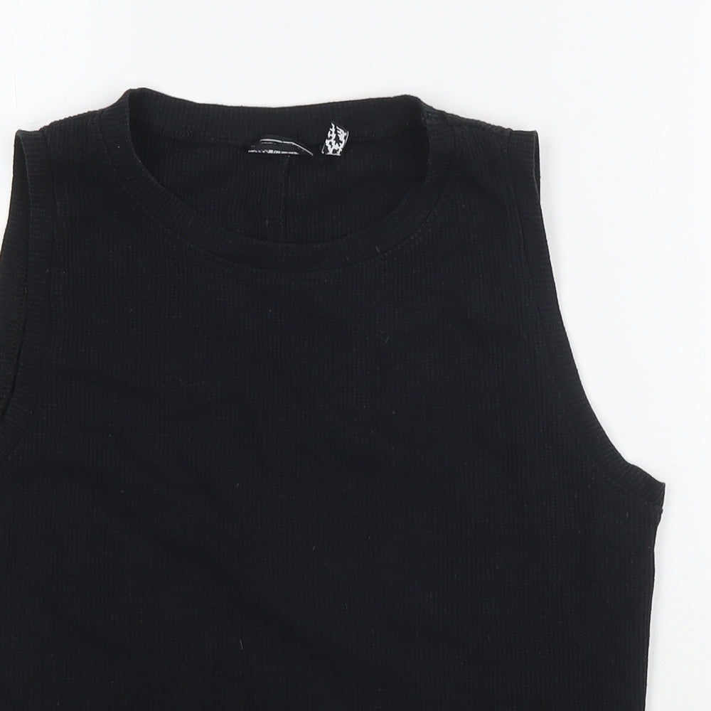 Womens UK Size 14 ASOS Black Cropped Tank