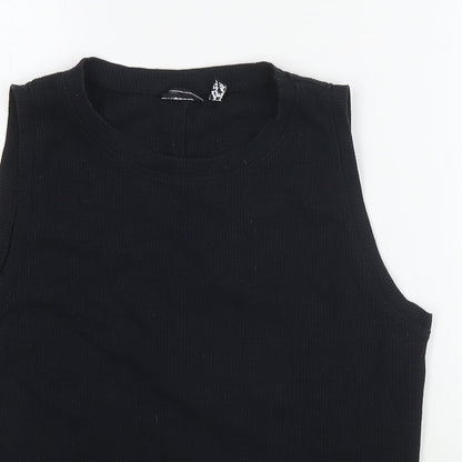 Womens UK Size 14 ASOS Black Cropped Tank