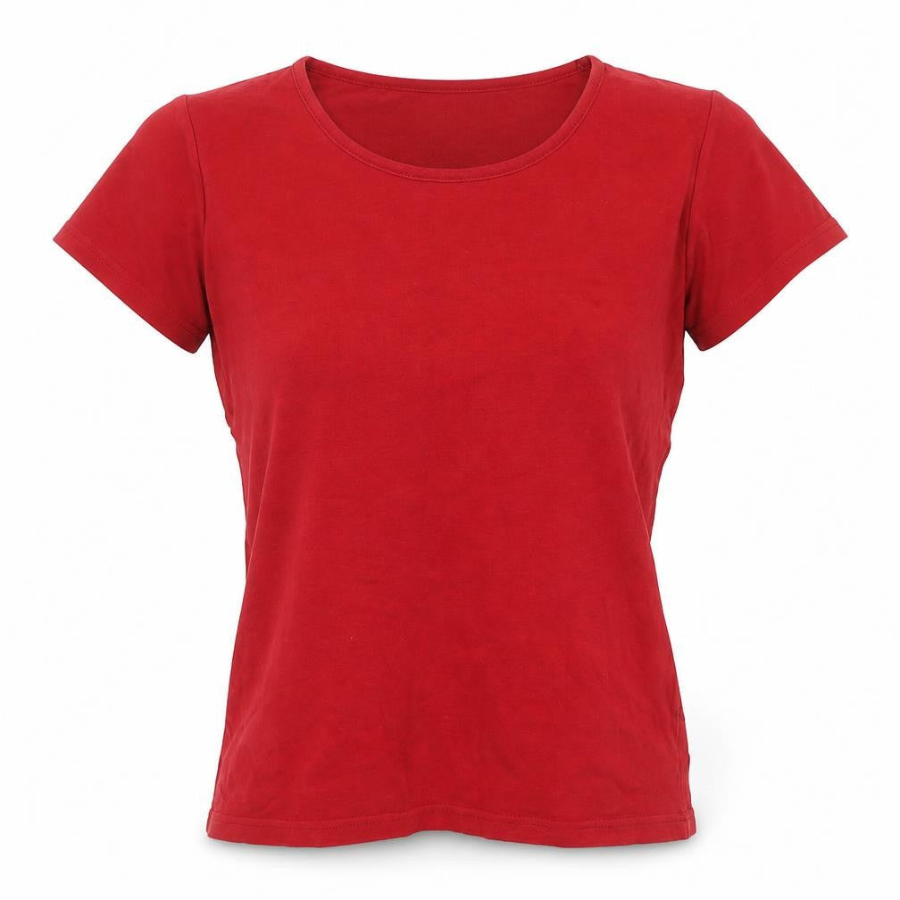 Womens UK Size 10 EWM Red Basic T-Shirt