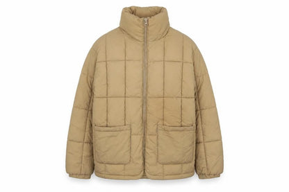 Womens UK Size 6 Topshop Beige Quilted Coat