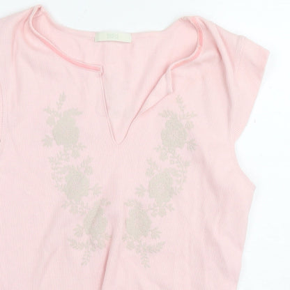 Womens UK Size 16 Marks and Spencer Pink Basic T-Shirt