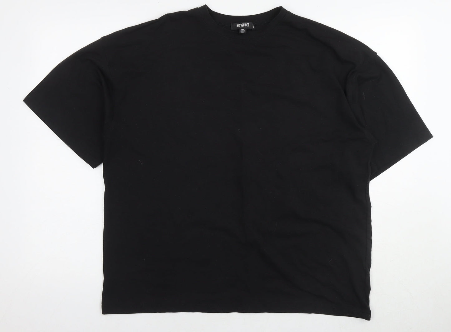 Womens UK Size 6 Missguided Black Basic T-Shirt