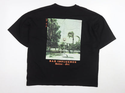 Womens UK Size 6 Missguided Black Basic T-Shirt