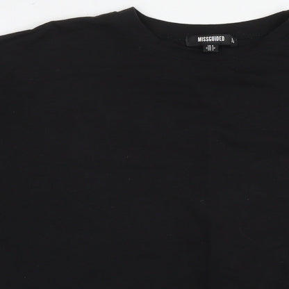 Womens UK Size 6 Missguided Black Basic T-Shirt
