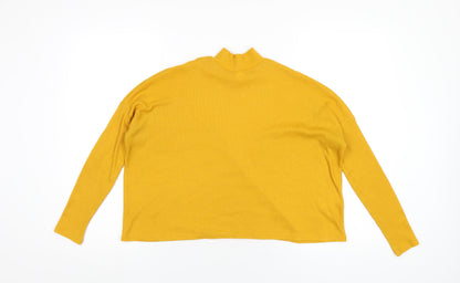 Womens UK Size XS H&M Yellow Basic T-Shirt