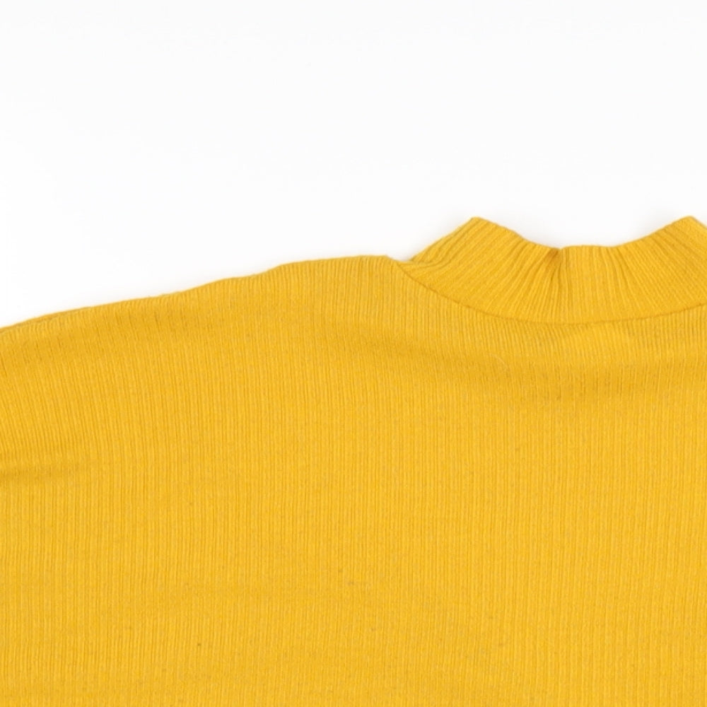 Womens UK Size XS H&M Yellow Basic T-Shirt