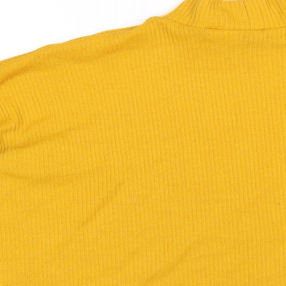 Womens UK Size XS H&M Yellow Basic T-Shirt
