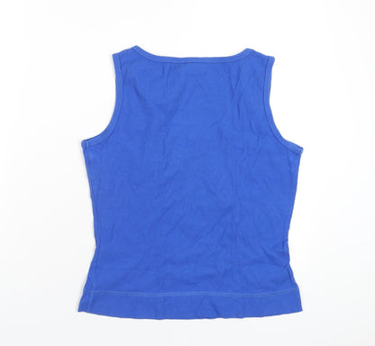 Womens UK Size 14 Marks and Spencer Blue Basic Tank