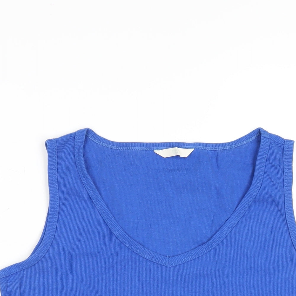 Womens UK Size 14 Marks and Spencer Blue Basic Tank