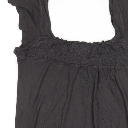 Womens UK Size 10 Dorothy Perkins Grey Basic T-Shirt