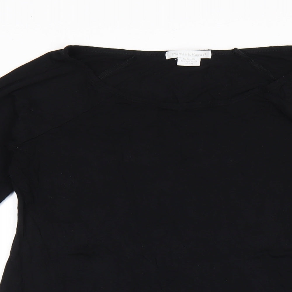 Womens UK Size 8 mamas & papas Black Basic T-Shirt