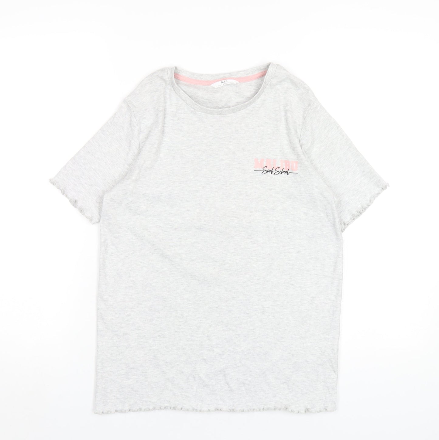 Womens UK Size 12 Marks and Spencer Grey Basic T-Shirt