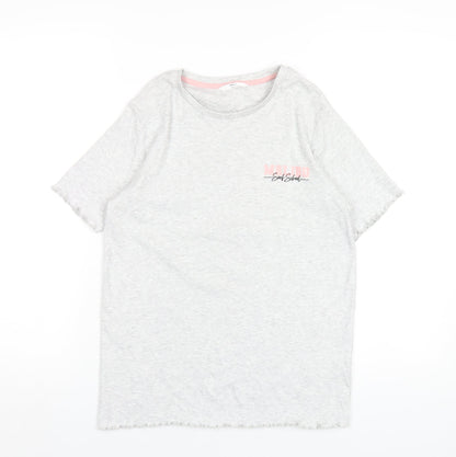 Womens UK Size 12 Marks and Spencer Grey Basic T-Shirt