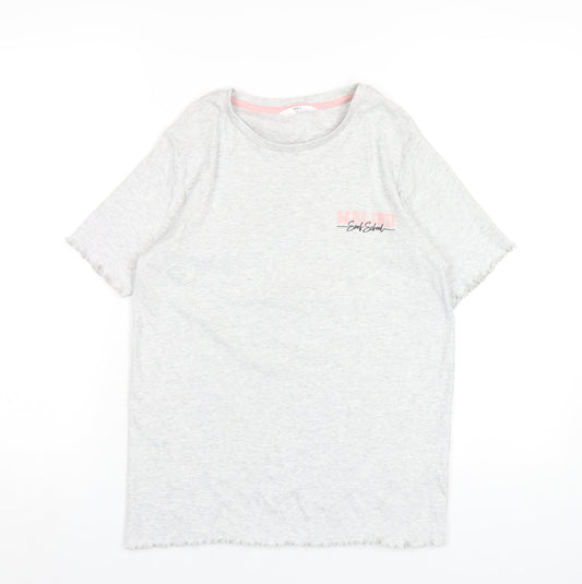 Womens UK Size 12 Marks and Spencer Grey Basic T-Shirt