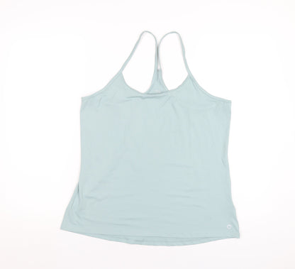 GOODMOVE Womens Green Polyester Camisole Tank Size 18 Scoop Neck Pullover