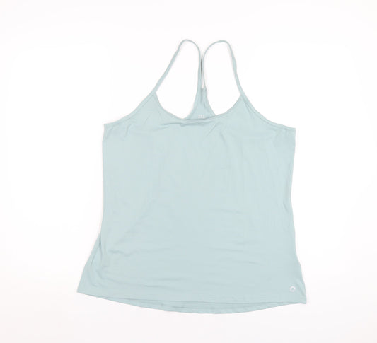 GOODMOVE Womens Green Polyester Camisole Tank Size 18 Scoop Neck Pullover