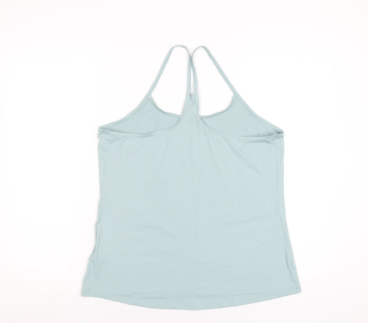 GOODMOVE Womens Green Polyester Camisole Tank Size 18 Scoop Neck Pullover