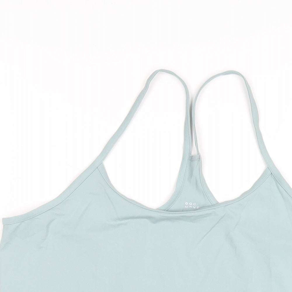 GOODMOVE Womens Green Polyester Camisole Tank Size 18 Scoop Neck Pullover