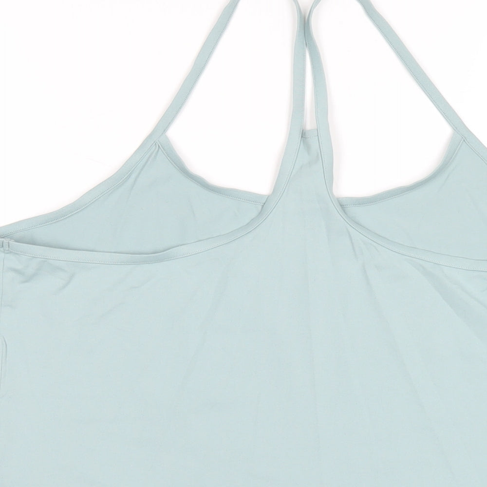 GOODMOVE Womens Green Polyester Camisole Tank Size 18 Scoop Neck Pullover