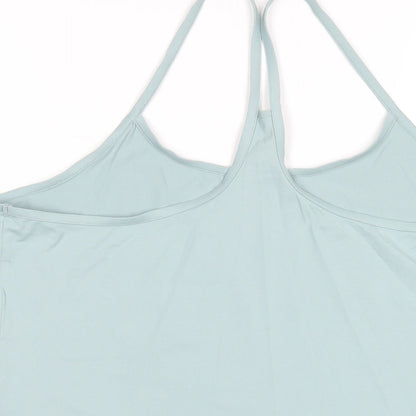 GOODMOVE Womens Green Polyester Camisole Tank Size 18 Scoop Neck Pullover