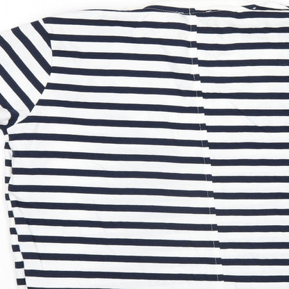Womens UK Size S Zara Blue Basic T-Shirt