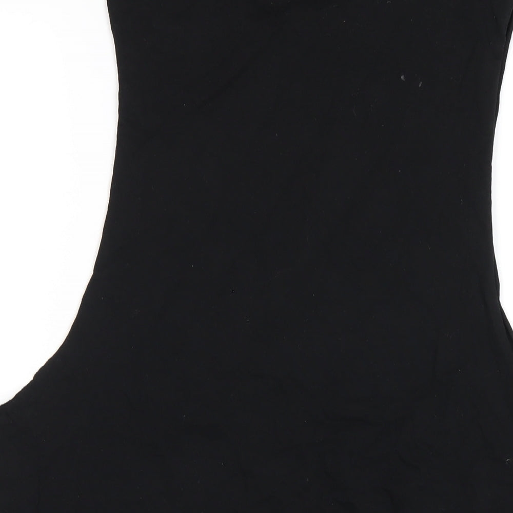 River Island Mens Black Cotton T-Shirt Size M Round Neck