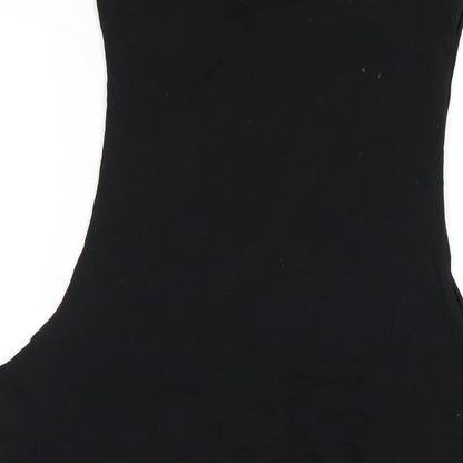 River Island Mens Black Cotton T-Shirt Size M Round Neck