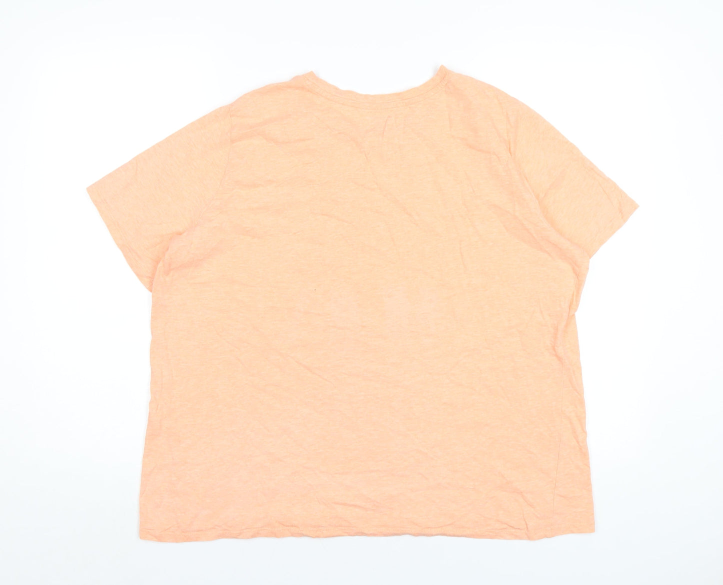 Womens UK Size 18 Marks and Spencer Orange Basic T-Shirt