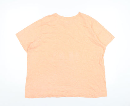 Womens UK Size 18 Marks and Spencer Orange Basic T-Shirt